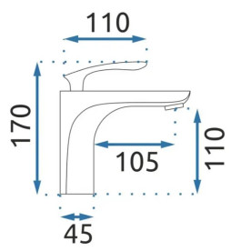 Смеситель для раковины Rea Orbit однорычажный черный/золото REA-B2054