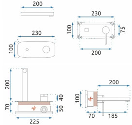 Змішувач для раковини Rea Oval настінний одноважільний хром REA-B5124