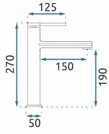 Смеситель для раковины Rea Oval однорычажный хром REA-B6510