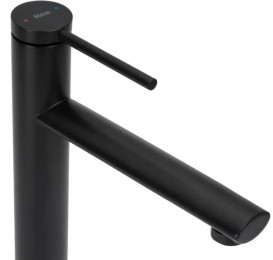 Смеситель для раковины Rea Oval однорычажный черный REA-B6511