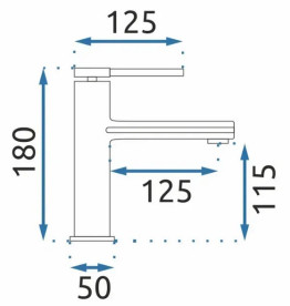 Смеситель для раковины Rea Oval однорычажный черный REA-B6516