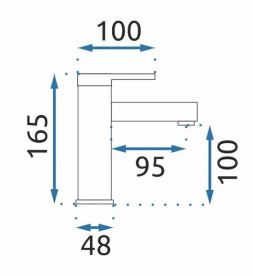 Смеситель для раковины Rea Pixel однорычажный черный REA-B2017
