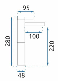 Змішувач для раковини Rea Polo одноважільний чорний/золото REA-B9978