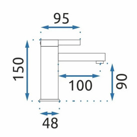 Смеситель для раковины Rea Polo однорычажный белый/хром REA-B9941
