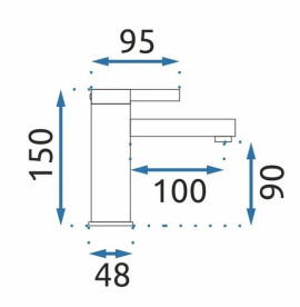 Смеситель для раковины Rea Polo однорычажный черный/золото REA-B9977