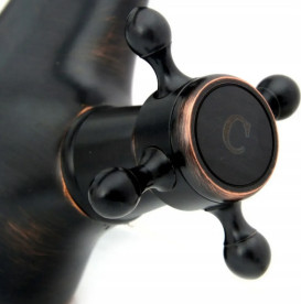 Змішувач для раковини Rea Retro двовентильний чорний REA-B0225