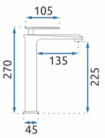 Змішувач для раковини Rea Romano одноважільний чорний REA-B9902