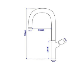 Смеситель для раковины Rea Salto однорычажный черный/розовое золото REA-B6351