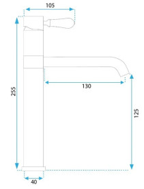 Смеситель для раковины Rea Serra однорычажный матовое золото REA-B1144