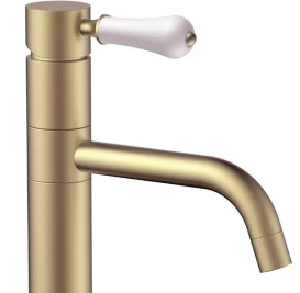 Смеситель для раковины Rea Serra однорычажный матовое золото REA-B1144