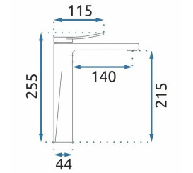 Змішувач для раковини Rea Soul одноважільний матове золото REA-B9961