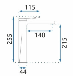 Змішувач для раковини Rea Soul одноважільний золотий REA-B9952