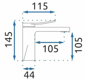 Змішувач для раковини Rea Soul одноважільний матове золото REA-B9960