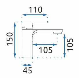 Смеситель для раковины Rea Soul однорычажный хром REA-B9990