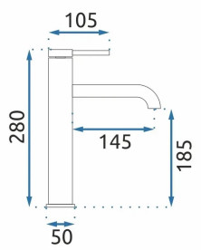 Змішувач для раковини Rea Spot одноважільний чорний REA-B2013