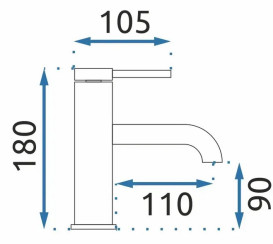 Змішувач для раковини Rea Spot одноважільний золотий REA-B2014
