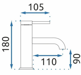 Смеситель для раковины Rea Spot однорычажный черный REA-B2012