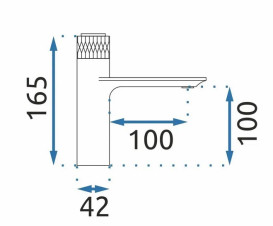 Змішувач для раковини Rea Storm кнопочний чорний/золото REA-B9987