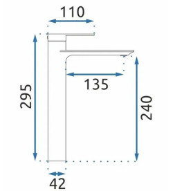 Смеситель для раковины Rea Storm однорычажный золотой REA-B9983