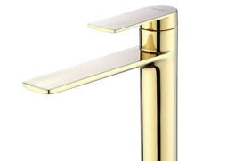 Смеситель для раковины Rea Storm однорычажный золотой REA-B9983