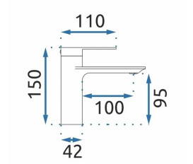 Смеситель для раковины Rea Storm однорычажный черный REA-B9986