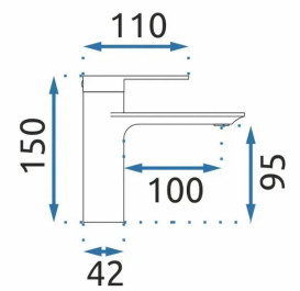 Змішувач для раковини Rea Storm одноважільний хром REA-B6202