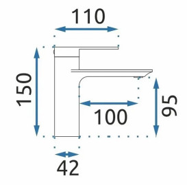 Змішувач для раковини Rea Storm одноважільний графіт REA-B4580