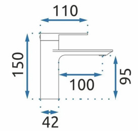 Змішувач для раковини Rea Storm одноважільний матове золото REA-B7960