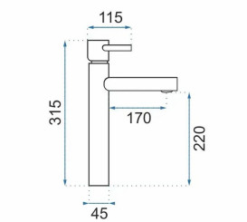 Смеситель для раковины Rea Tess однорычажный розовое золото REA-B8804