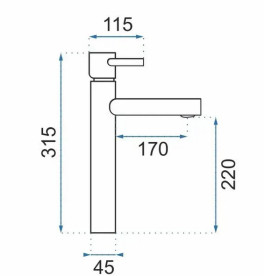 Смеситель для раковины Rea Tess однорычажный золотой REA-B8803