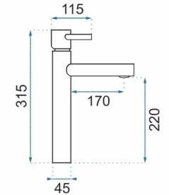 Смеситель для раковины Rea Tess однорычажный матовое золото REA-B5660
