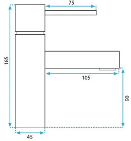 Смеситель для раковины Rea Tess однорычажный золотой REA-B8865