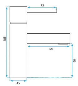 Смеситель для раковины Rea Tess однорычажный золотой матовый REA-B5661