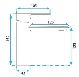 Смеситель для раковины Rea Veneta однорычажный хром REA-B6416