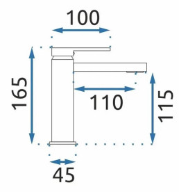 Смеситель для раковины Rea Verso однорычажный золотой REA-B6555