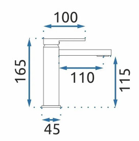 Смеситель для раковины Rea Verso однорычажный черный REA-B7901