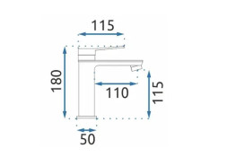 Змішувач для раковини Rea Viral одноважільний чорний/рожеве золото REA-B2025