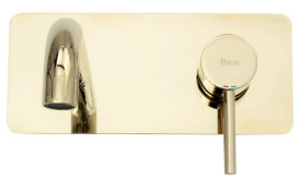 Смеситель для раковины Rea Viva настенный однорычажный золото REA-B6251