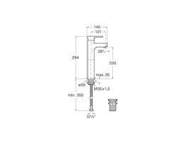 Смеситель для раковины Roca Arola однорычажный хром A5A3B6AC0K