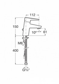 Смеситель для раковины Roca Esmai однорычажный со втягивающейся цепочкой A5A3131C00