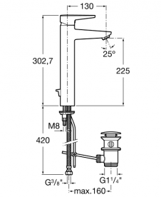 Смеситель для раковины Roca Esmai однорычажный хром A5A3431C00