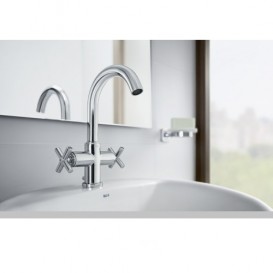 Змішувач для раковини Roca Loft двухвентильний з донним клапаном хром A5A3043C00