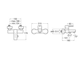 Смеситель для раковины Roca Naia розовое золото A5A0296RG0