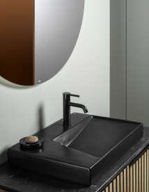 Смеситель для раковины Roca Ona однорычажный титаново-черный A5A3A9ECN0