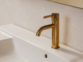 Змішувач для раковини Roca Ona одноважільний рожеве золото A5A3A9ERG0