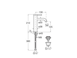Смеситель для раковины Roca Ona однорычажный хром A5A3C9EC0M