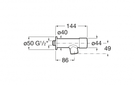 Смеситель для раковины Roca Sprint нажимной настенный с регулятором потока A5A7824C00