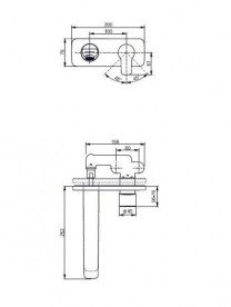 Смеситель для раковины TOTO Classic настенный однорычажный хром DLB305-1VE