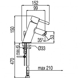 Смеситель для раковины Tres Alplus однорычажный  хром 20310301