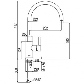 Смеситель для раковины Tres Alplus однорычажный хром 20330301